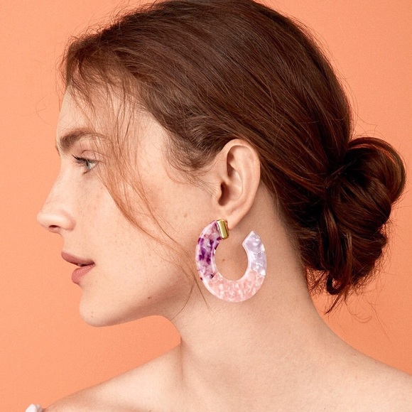 BaubleBar Jewelry - BaubleBar Style MultiColor Tortoise Hoop Earrings